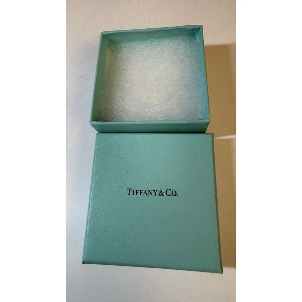 Tiffany & Co Blue Gift Box With Square Snap Suede Pouch Anti Tarnish